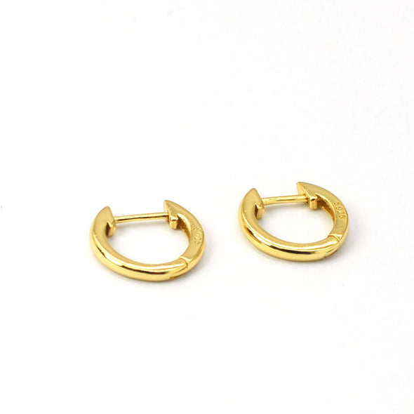 solid sterling silver vermeil huggies earrings, hoop earrings, everyday jewelry Minimalist Huggies Earrings, Cartilage Earrings YCZ221